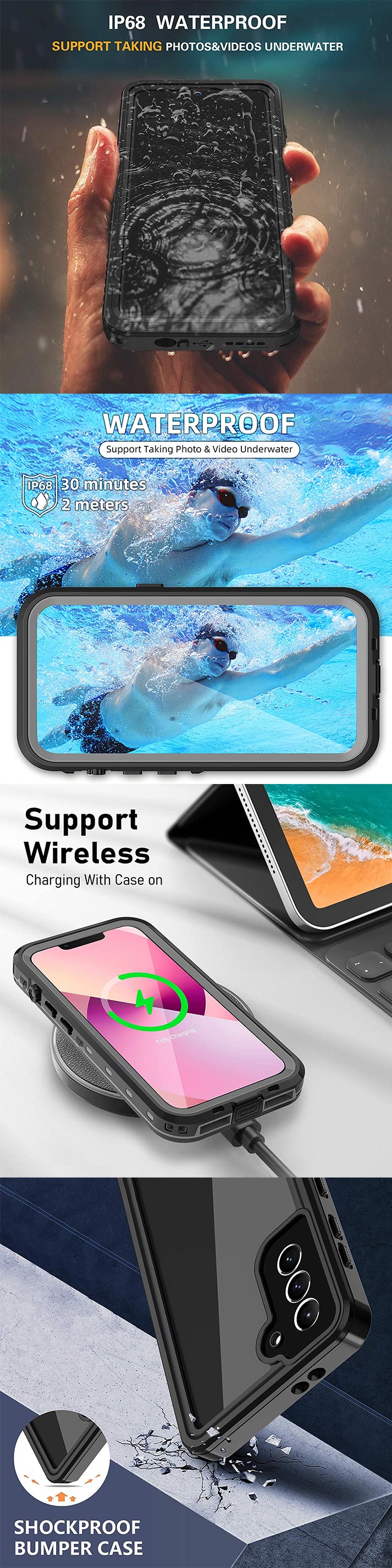 Kılıf Waterproof 360 Full Body Protective