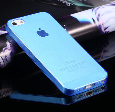 CaseUp Apple iPhone 5 Kılıf Transparent Soft Mavi