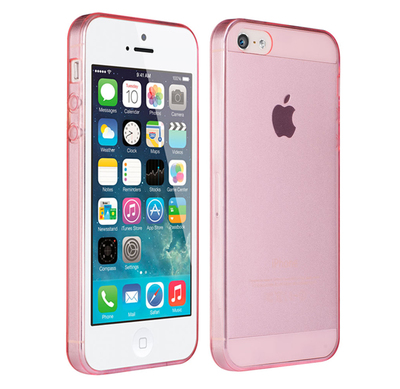 CaseUp Apple iPhone 5 Kılıf Transparent Soft Pembe