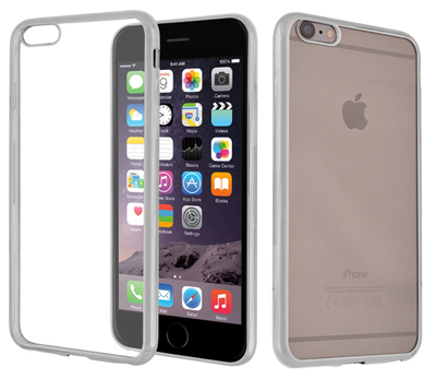 CaseUp Apple iPhone 6 Plus Lazer Kesim Silikon Kılıf Gümüş