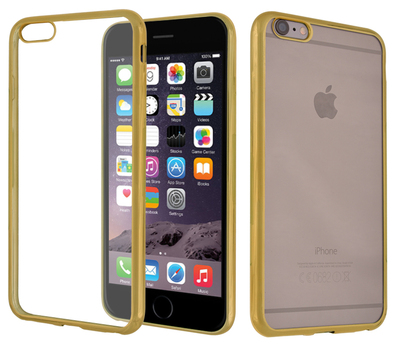 CaseUp Apple iPhone 6S Plus Lazer Kesim Silikon Kılıf Gold