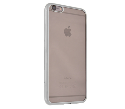 CaseUp Apple iPhone 6S Plus Lazer Kesim Silikon Kılıf Gümüş