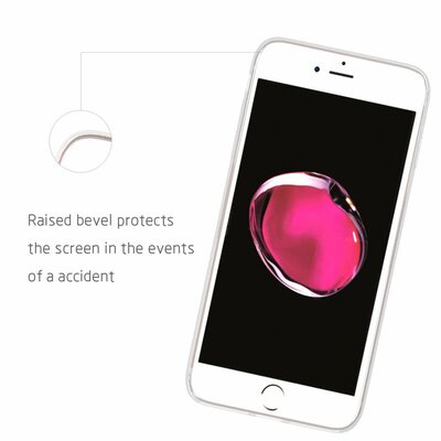 Caseup Apple iPhone 8 Plus Kılıf Transparent Soft Beyaz