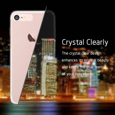 Caseup Apple iPhone 8 Kılıf Transparent Soft Siyah