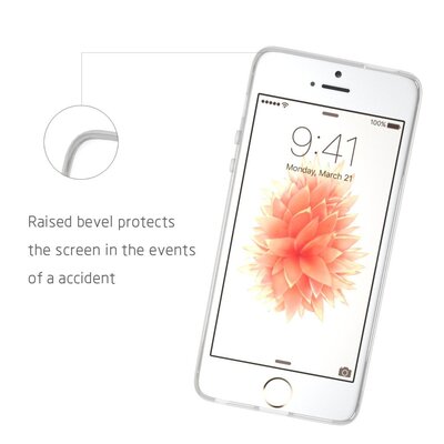 CaseUp Apple iPhone SE Kılıf Transparent Soft Pembe