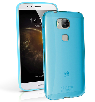 Caseup Huawei Ascend G8 Kılıf Transparent Soft Mavi