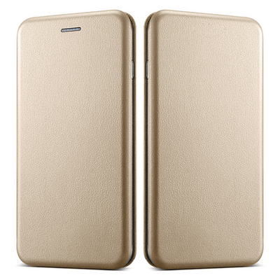 CaseUp Huawei Honor 10 Lite Kılıf Manyetik Stantlı Flip Cover Gold