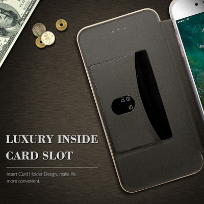 CaseUp LG G7 Kılıf Manyetik Stantlı Flip Cover Siyah