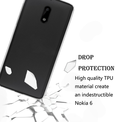 CaseUp Nokia 6 Kılıf Transparent Soft Siyah