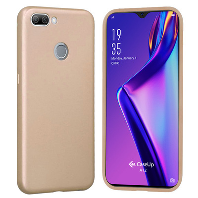 CaseUp Oppo A12 Kılıf Matte Surface Gold