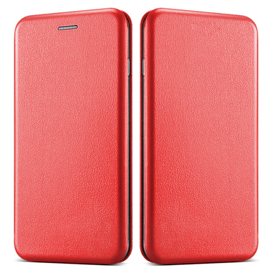 CaseUp Oppo A5S Kılıf Manyetik Stantlı Flip Cover Kırmızı