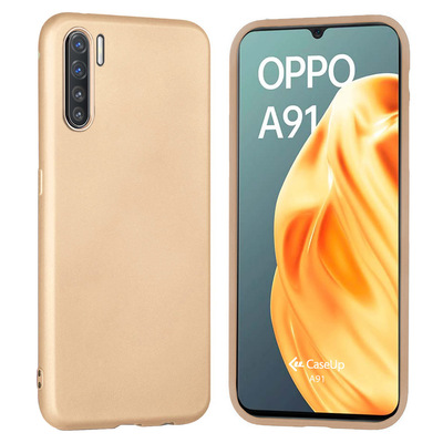 CaseUp Oppo A91 Kılıf Matte Surface Gold