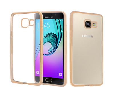 CaseUp Samsung Galaxy A3 2016 Lazer Kesim Silikon Kılıf Gold