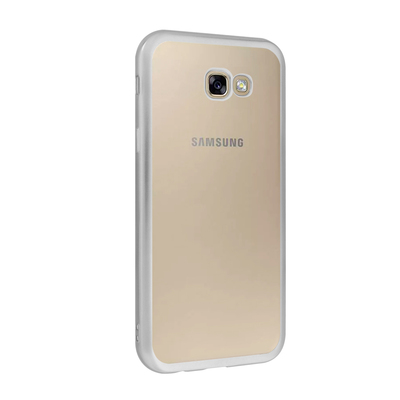 CaseUp Samsung Galaxy A3 2017 Lazer Kesim Silikon Kılıf Gümüş