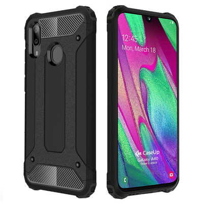 CaseUp Samsung Galaxy A40 Kılıf Tank Siyah