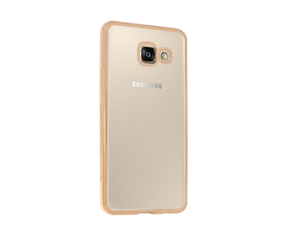 CaseUp Samsung Galaxy A5 2016 Lazer Kesim Silikon Kılıf Gold