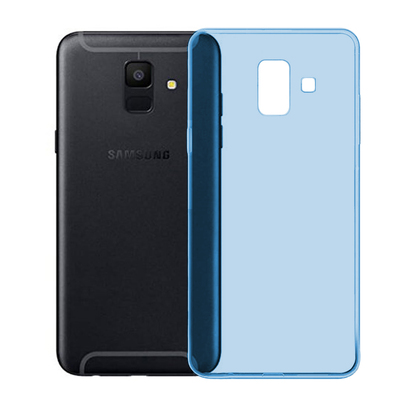 Caseup Samsung Galaxy A6 2018 Kılıf Transparent Soft Mavi