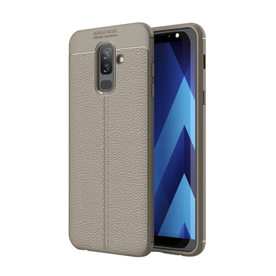 CaseUp Samsung Galaxy A6 Plus 2018 Kılıf Niss Silikon Gri
