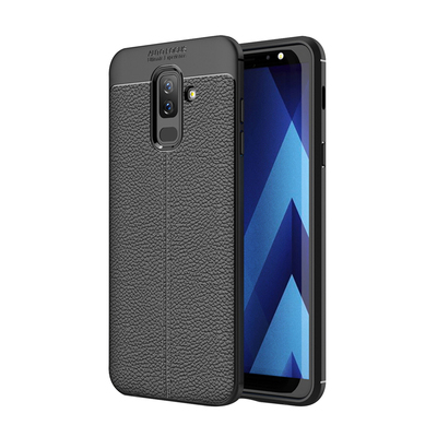 CaseUp Samsung Galaxy A6 Plus 2018 Kılıf Niss Silikon Siyah