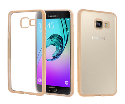 CaseUp Samsung Galaxy A7 2016 Lazer Kesim Silikon Kılıf Gold