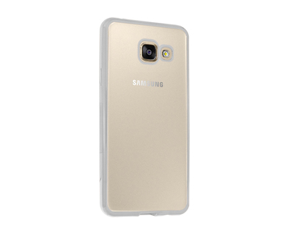CaseUp Samsung Galaxy A7 2016 Lazer Kesim Silikon Kılıf Gümüş