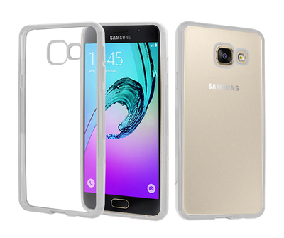 CaseUp Samsung Galaxy A7 2016 Lazer Kesim Silikon Kılıf Gümüş