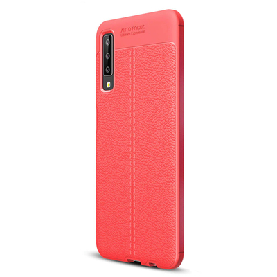 CaseUp Samsung Galaxy A7 2018 Kılıf Niss Silikon Kırmızı