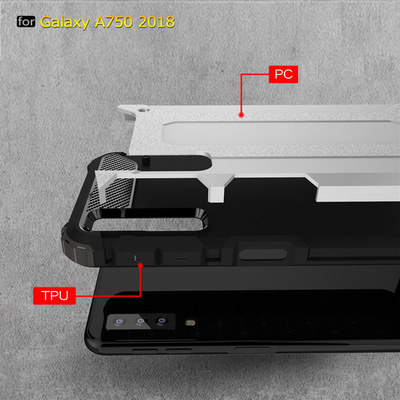 Caseup Samsung Galaxy A7 2018 Kılıf Tank Siyah