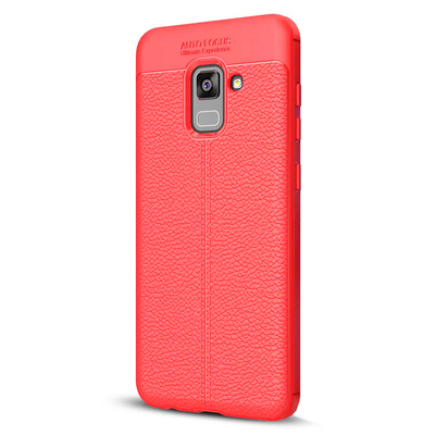 CaseUp Samsung Galaxy A8 2018 Kılıf Niss Silikon Kırmızı