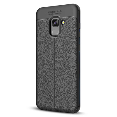 CaseUp Samsung Galaxy A8 Plus 2018 Kılıf Niss Silikon Siyah