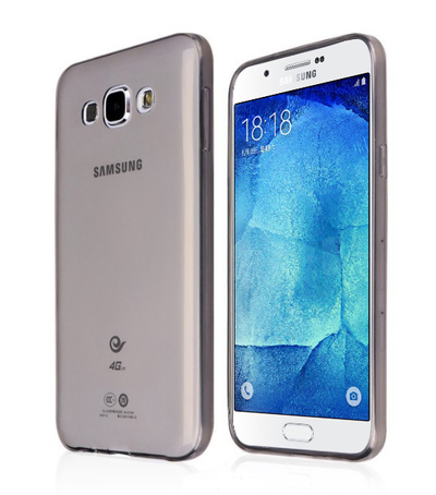 CaseUp Samsung Galaxy A8 Kılıf Transparent Soft Siyah