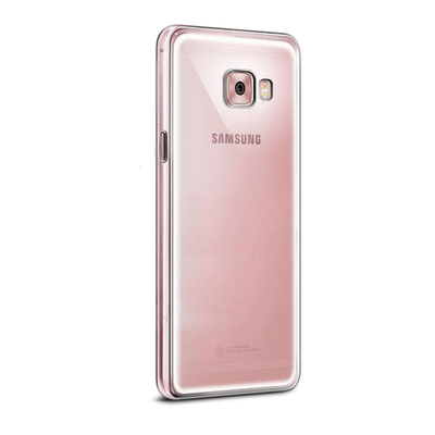 Caseup Samsung Galaxy C5 Pro Kılıf Transparent Soft Beyaz