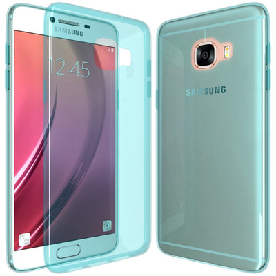 CaseUp Samsung Galaxy C5 Kılıf Transparent Soft Mavi