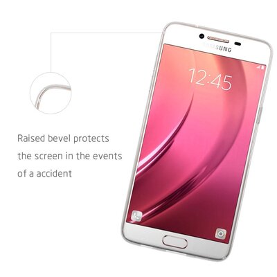 CaseUp Samsung Galaxy C7 Kılıf Transparent Soft Pembe