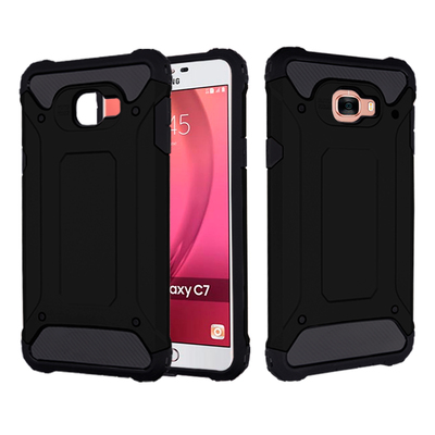 Caseup Samsung Galaxy C7 Kılıf Tank Siyah