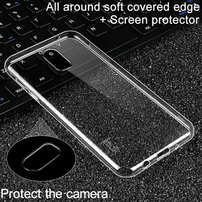 Caseup Samsung Galaxy C8 Kılıf Transparent Soft Mavi
