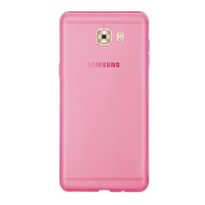 Caseup Samsung Galaxy C9 Pro Kılıf Transparent Soft Pembe