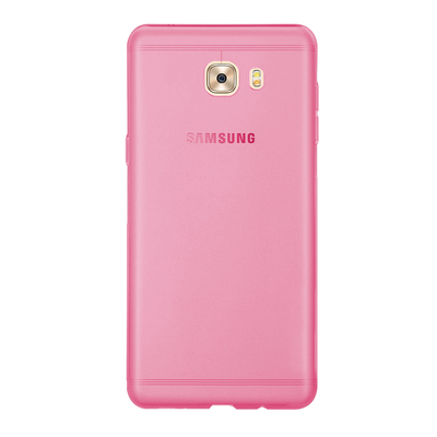 Caseup Samsung Galaxy C9 Pro Kılıf Transparent Soft Pembe