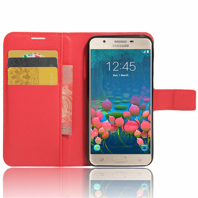 CaseUp Samsung Galaxy J5 Prime Cüzdanlı Suni Deri Kılıf Kırmızı