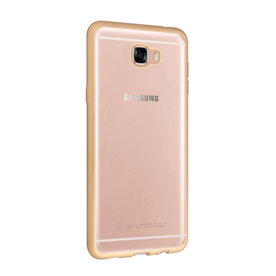 CaseUp Samsung Galaxy J5 Prime Lazer Kesim Silikon Kılıf Gold