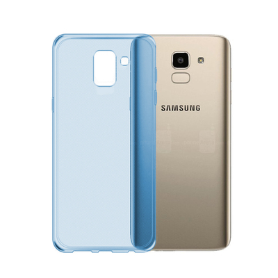 Caseup Samsung Galaxy J6 Kılıf Transparent Soft Mavi