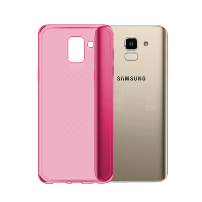 Caseup Samsung Galaxy J6 Kılıf Transparent Soft Pembe