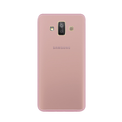Caseup Samsung Galaxy J7 Duo Kılıf Transparent Soft Pembe