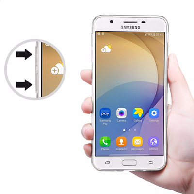 CaseUp Samsung Galaxy J7 Prime Kılıf Transparent Soft Beyaz