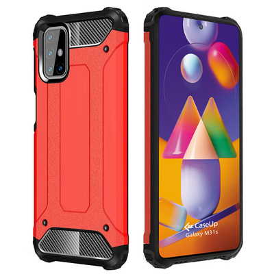 CaseUp Samsung Galaxy M31s Kılıf Tank Kırmızı