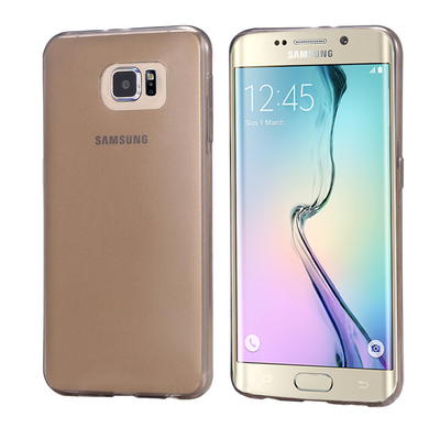 CaseUp Samsung Galaxy S6 Edge Kılıf Transparent Soft Siyah