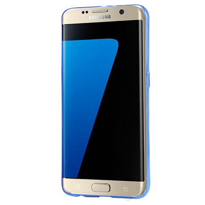 CaseUp Samsung Galaxy S7 Edge Kılıf Transparent Soft Mavi