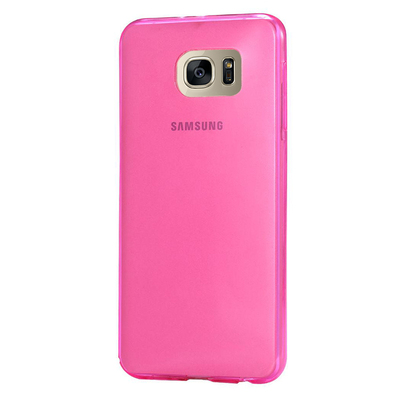 CaseUp Samsung Galaxy S7 Edge Kılıf Transparent Soft Pembe