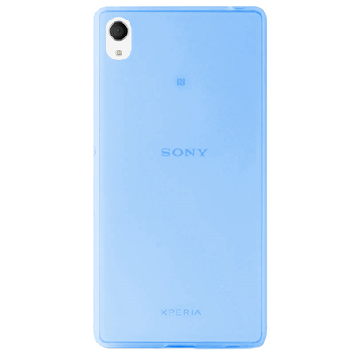 CaseUp Sony Xperia M4 Aqua Kılıf Transparent Soft Mavi