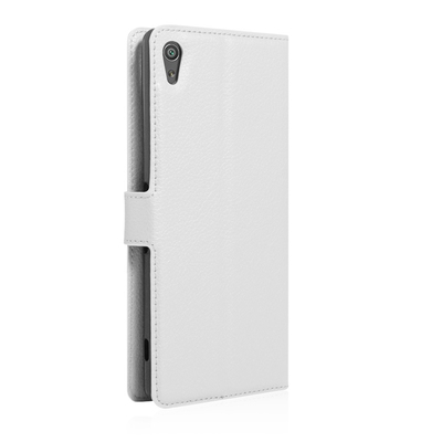 CaseUp Sony Xperia XA Cüzdanlı Suni Deri Kılıf Beyaz